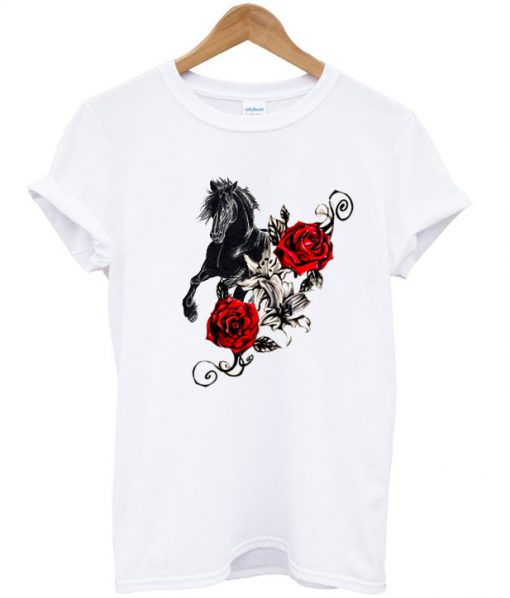 Horse and rose shirt