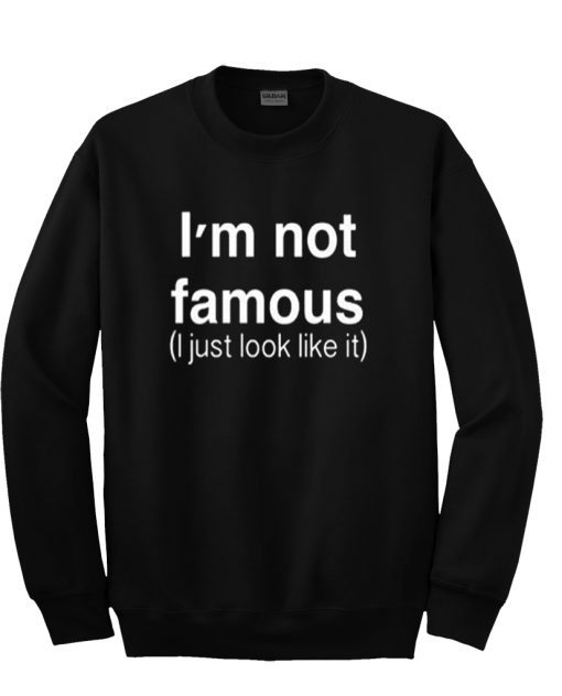 i'm not famous sweatshirt