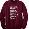 Lorelai Rory Luke sookie sweatshirt