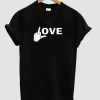 Love Middle Finger Logo t shirt