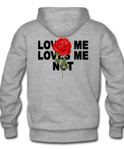 loves me loves me not rose back hoodie