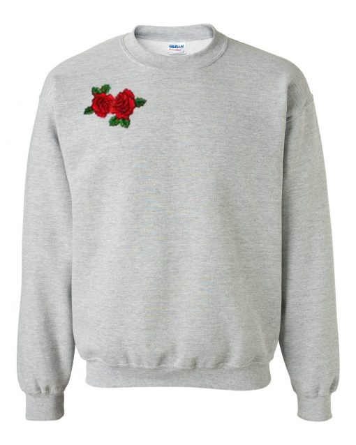 Embroidery Rose Sweatshirt