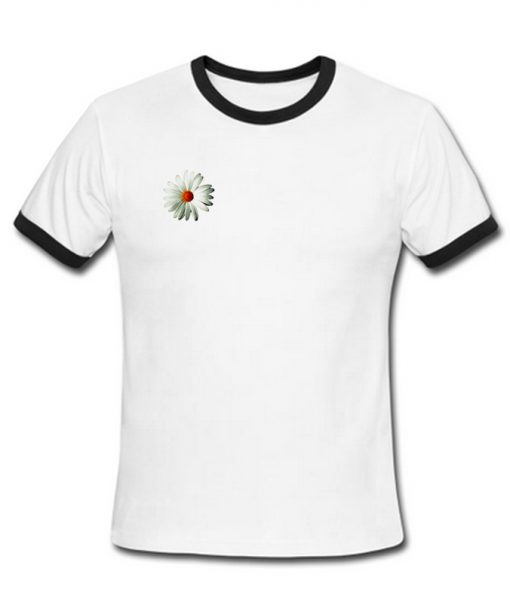flower white t shirt