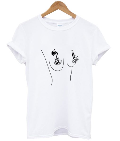 Boobs And Flowers T Shirt