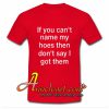 If You Can't Name My Hoes T Shirt