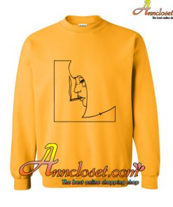 Smoking Girl Print Sweatshirt