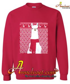 Llama Patterned Ugly Christmas Sweatshirt