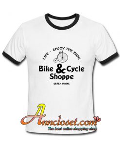 Enjoy The Ride Bike & Cycle Shoppe Ringer Shirt