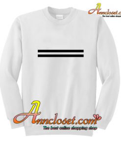 White And Black Stripes Sweatshirt