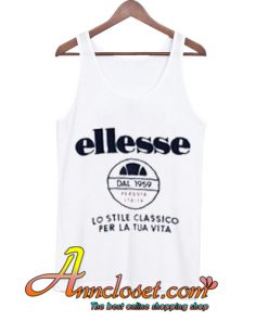 ELLESSE tank tops big logo spellout embroidery vintage tank tops