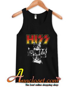 HISS CAT Band tops Parody Cats Kitten Lovers Pun Funny tops Great gift for anyone tank tops