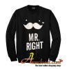 Mr Right Retro Design Basic Black sweatshirt