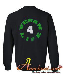 Vegan 4 Life jumper Distressed sweatshirt Vegan Diet hood Best Vegan Christmas gift Short jumper Classic sweatshirt