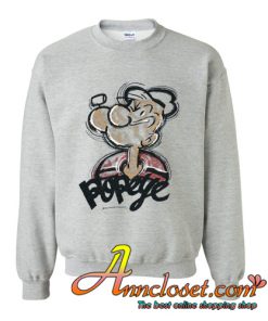 vintage 80s Popeye king feature syndicate t shirt heather grey large sweatshirt