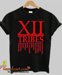 12 Tribes Unisex T-Shirt (Red Text) Hebrew Tees with Fringe tshirt