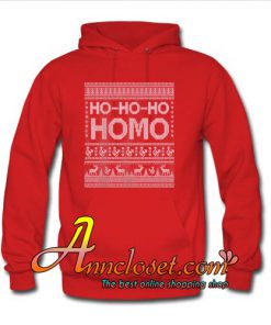 Ho-Ho-Ho Ugly hoodie Homo Merry Christmas. Gay Christmas hoodie Ugly Christmas hoodie Party.