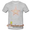 Ladies T-Shirt, loose fit t-shirt, star t-shirt, metallic star, rose gold t-shirt, grey t-shirt, short sleeved t-shirt