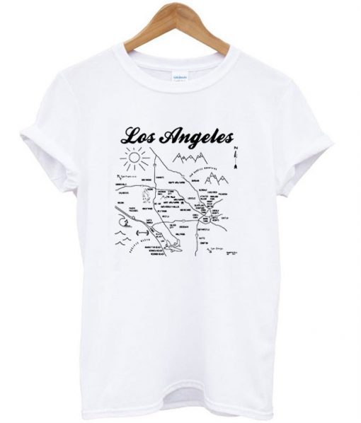 Los Angeles Map T-Shirt