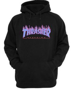 Thrasher purple flame Hoodie