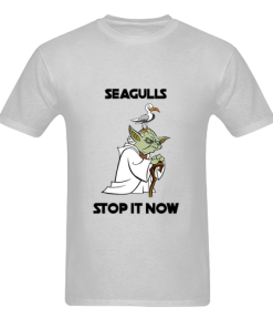 Yoda Seagulls stop it now T-shirt grey