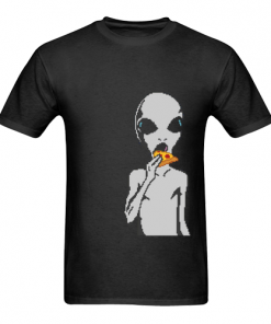alien eating pizza T Shirt