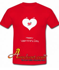 Happy Valentine’s Day Deep Red T-Shirt At