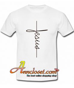 Jesus Script Cross Tee T Shirt At