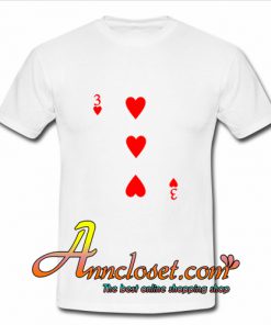 3 Love Heart Card Poker T-shirt At