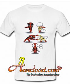 Deadpool and Saitama fusion dance One Punch T Shirt At