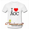 I Love AOC Alexandria Ocasio-Cortez T Shirt At