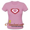 Pink Love Heart T Shirt At
