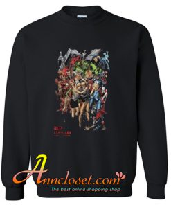 Stan Lee with avenger characters and fan graphic Sweatshirt At