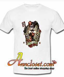 Wild Joker Girl Card Gmbler With Gun Mask Bang Unisex T Shirt At