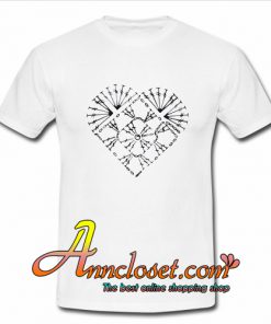 Nice Crochet heart chart T-Shirt At