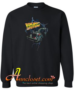 Black Distressed Back to the Future Sweatshirt At