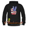 Fourth 4th of July Shirt American Flag Peace Sign Hand Hoodie At