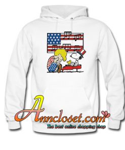Schroeder Playing Piano Woodstock and Snoopy 4th of July Hoodie At