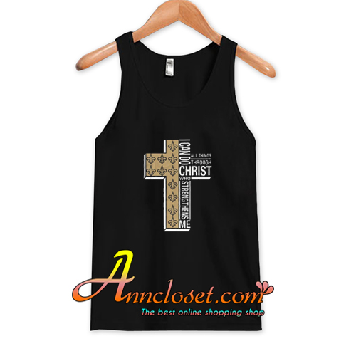 I Can Do All Things Through Christ Who Strengthens Me Cross Christmas Tank Top At