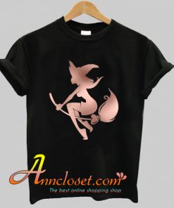 Rose Gold Halloween Witch T-Shirt At