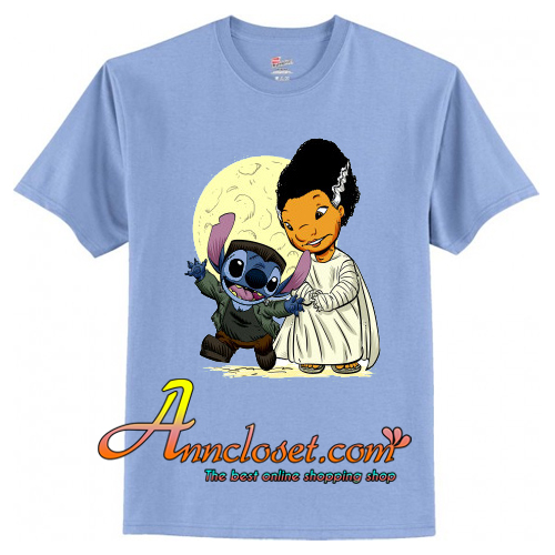 Stitch Parody Frankenstein and Bride Fan Art T-Shirt At