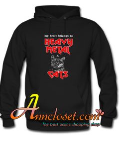 Heavy Metal and Cats Hoodie At