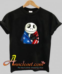 Jack Skellington American Flag T-Shirt At