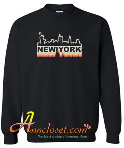 New York City Skyline Vintage Sweatshirt At