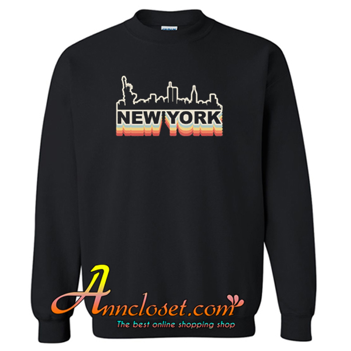 New York City Skyline Vintage Sweatshirt At