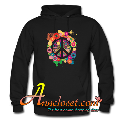 Peace Sign Colorful Hoodie At