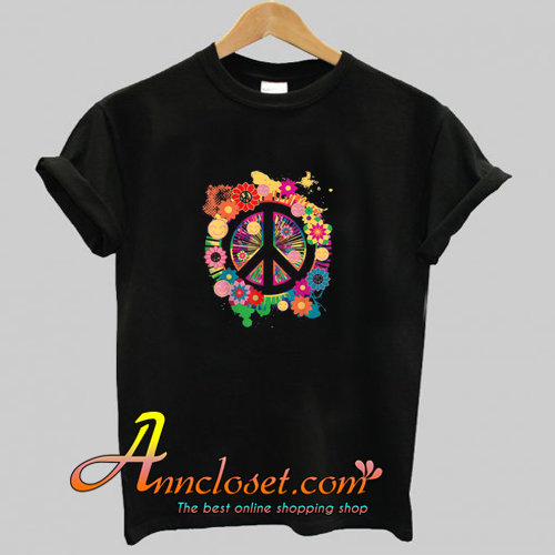 Peace Sign Colorful T-Shirt At