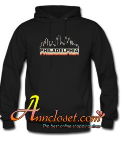 Philadelphia Skyline Vintage Hoodie At