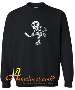 Skeleton Hockey Lovers Halloween Sweatshirt At