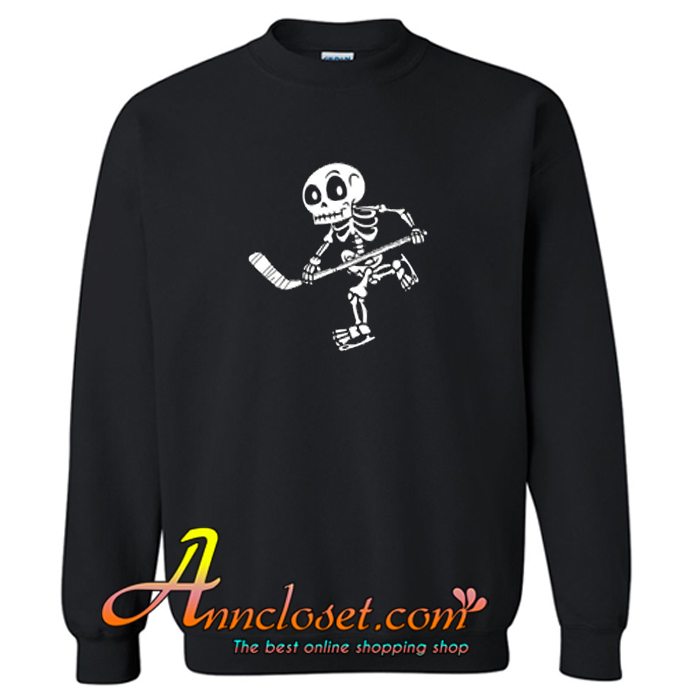 Skeleton Hockey Lovers Halloween Sweatshirt At