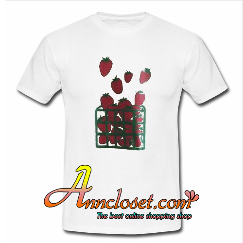 Strawberry Screen Print Garden T-Shirt At